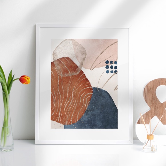 Modern Abstract Shape Wall Art Poster Print UNFRAMED. - Picture 4 of 11